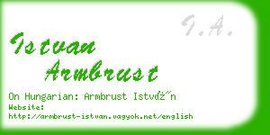 istvan armbrust business card